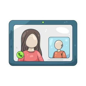 Illustration of Video call Ilustração Stock