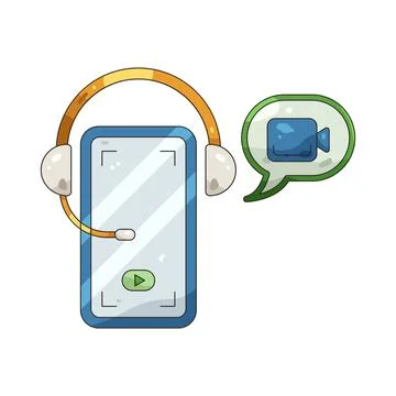 Illustration of Video call support Иллюстрация