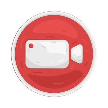 Illustration of video camera button Illustrazione stock