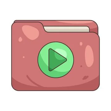 Illustration of video folder 库存插图