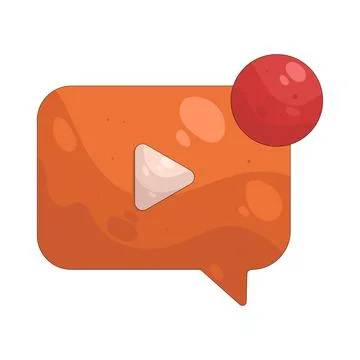 Illustration of video notification Stock Illustration