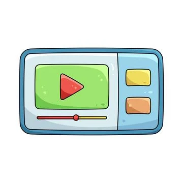 Illustration of video player interface Illustrazione stock