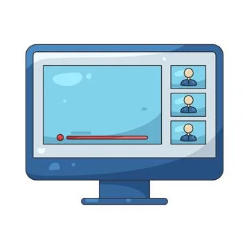 Illustration of video tutorial イラスト素材