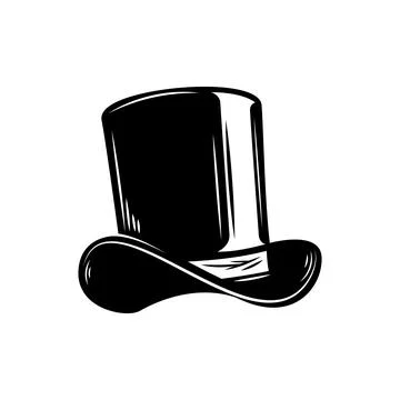 Illustration of vintage hat. Design element for logo, label, sign, poster, .. Stock Illustration