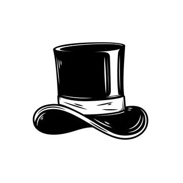Illustration of vintage hat. Design element for logo, label, sign, poster, .. Stock Illustration