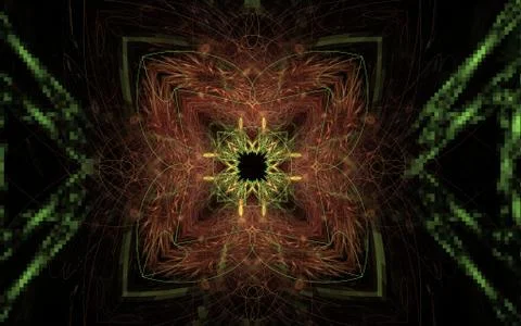 Illustration of a vintage pattern in the shape of a flower of fine lines of b Stock Illustration