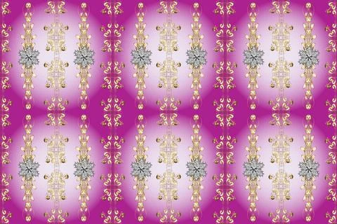 Illustration on violet, purple colors. Patterned carpet with a border frame. Ras Stock Illustration