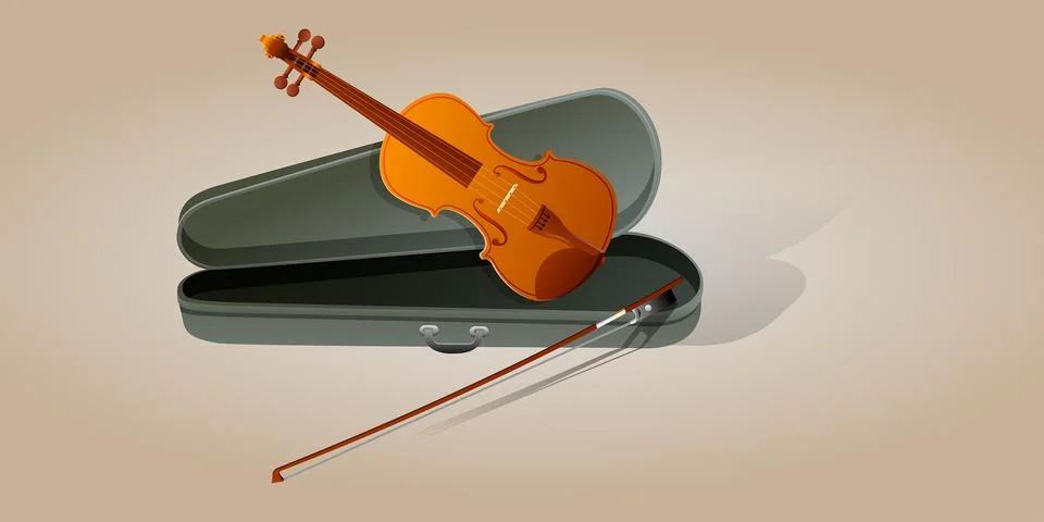 Illustration of violin, with nice background vector-eps Stock-Illustration