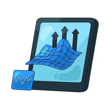 Illustration of Virtual Display Stock Illustration