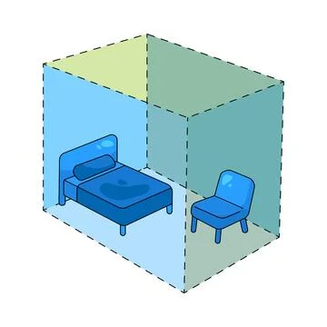 Illustration of Virtual Object Illustrazione stock