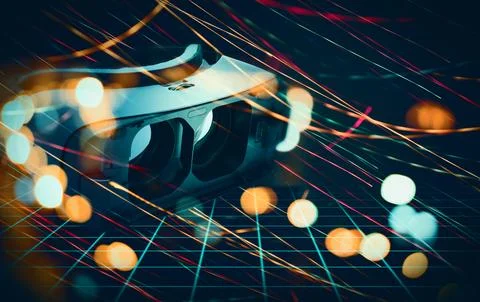 Illustration of virtual reality simulation Stock Illustration