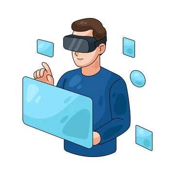 Illustration of Virtual Screen Stock Illustration