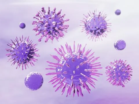 An illustration of the virus cells Illustrazione stock