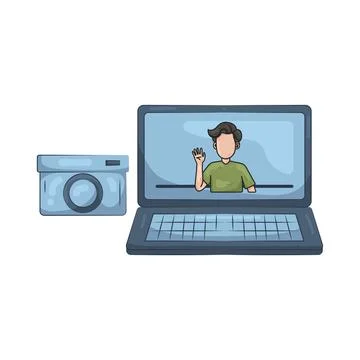Illustration of vlogger Stock Illustration