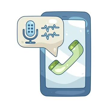 Illustration of voice call Stock Illustration