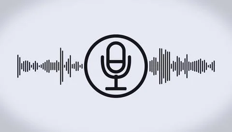 Illustration of a voice message. 스톡 일러스트