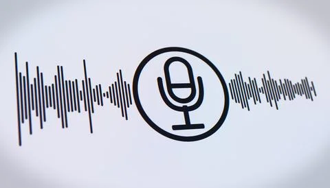 Illustration of a voice message. 스톡 일러스트