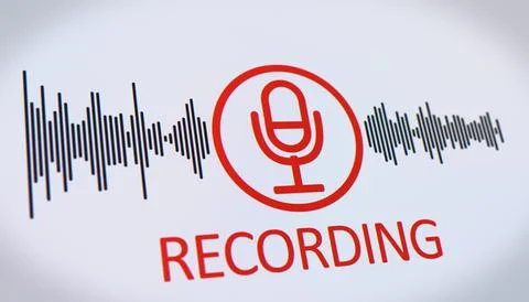 Illustration of a voice message. 스톡 일러스트