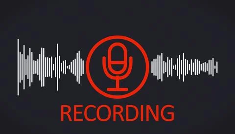 Illustration of a voice message. 스톡 일러스트