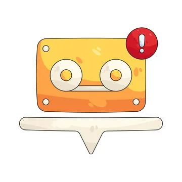 Illustration of voicemail alert notification Stock Illustration