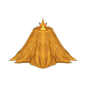 Illustration of volcano Stock Illustration