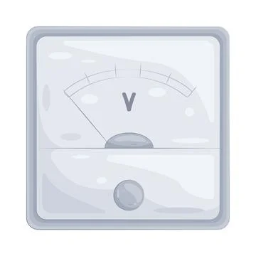 Illustration of Voltmeter Stock Illustration