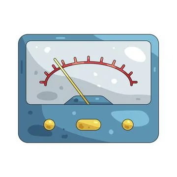 Illustration of voltmeter Stock Illustration
