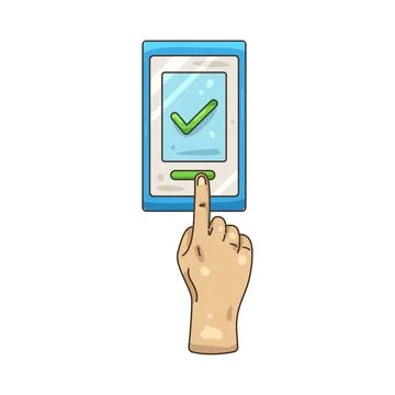 Illustration of vote click button イラスト素材