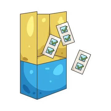 Illustration of voting booth Ilustração Stock