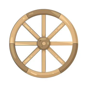 Illustration of wagon wheel Stock Illustration