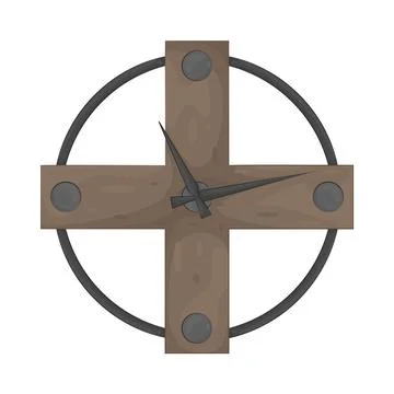 Illustration of wall clock Stock Illustration