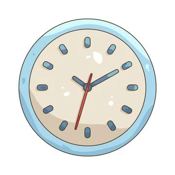Illustration of wall clock Stock Illustration