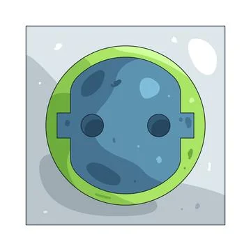 Illustration of wall outlet 스톡 일러스트