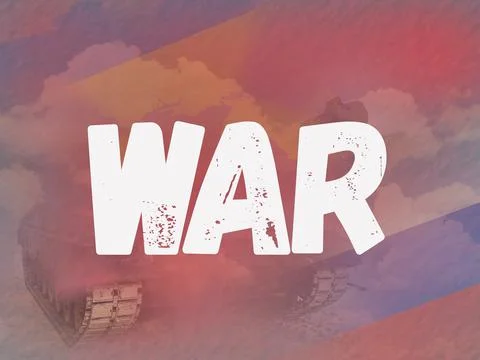 Illustration of WAR with the abstract background Stock Illustration