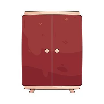 Illustration of wardrobe Stock Illustration