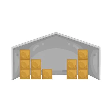 Illustration of warehouse 库存插图