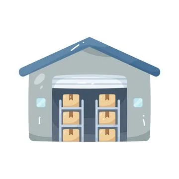 Illustration of warehouse Stockillustratie