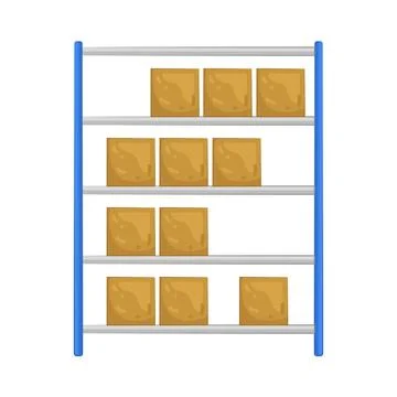 Illustration of warehouse rack 스톡 일러스트