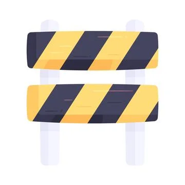 Illustration of warning barrier Illustrazione stock