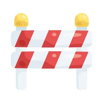 Illustration of warning barrier Illustrazione stock
