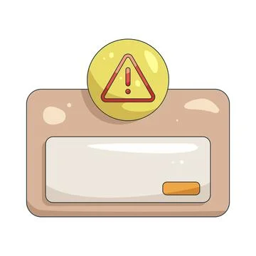 Illustration of warning message Stock-Illustration