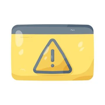 Illustration of warning message notification イラスト素材
