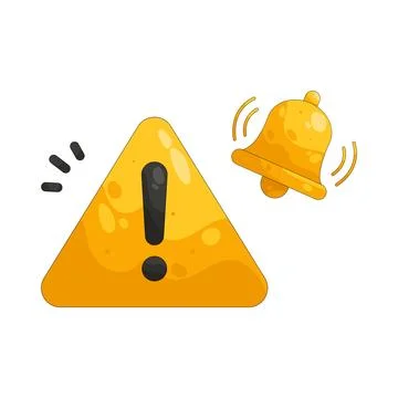 Illustration of warning notification Stock Illustration