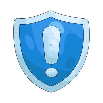 Illustration of Warning shield Illustrazione stock