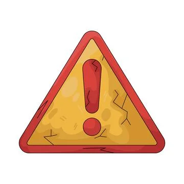 Illustration of warning sign 스톡 일러스트