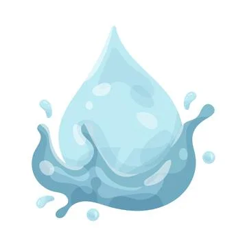 Illustration of water drop splash Stock Illustration