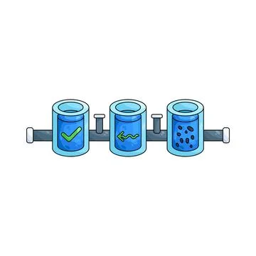 Illustration of water filter system Stock-Illustration