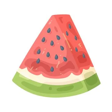 Illustration of watermelon slice Stock Illustration