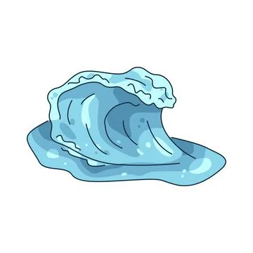 Illustration of wave Illustrazione stock
