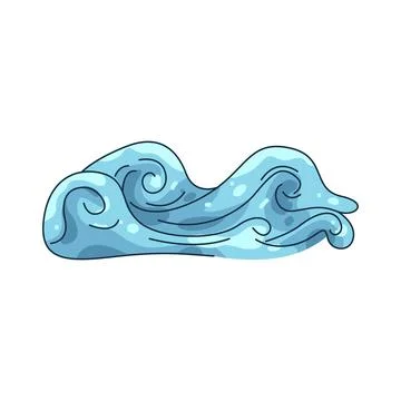 Illustration of wave Illustrazione stock